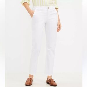 NWOT retail $85 size 4 LOFT “The Monroe Slim” White Straight Leg Jeans